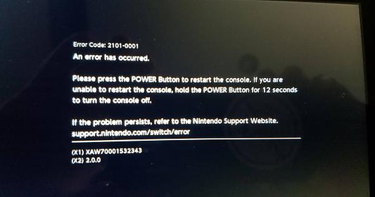 Error 2101-0001 o Error 2162-0002